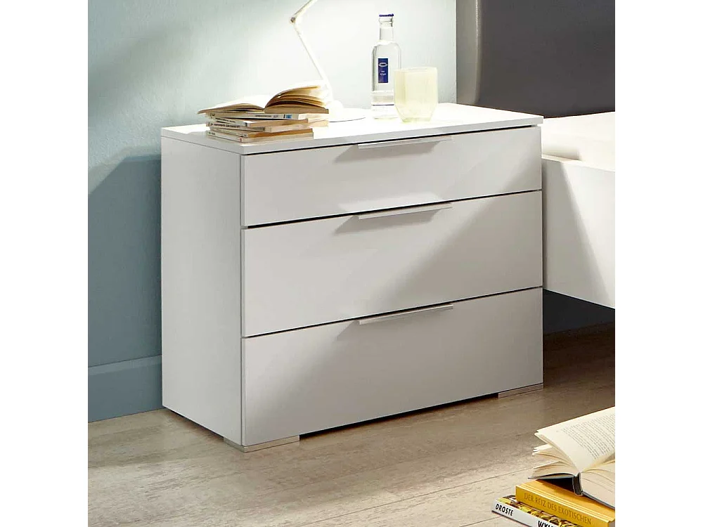 Großes Bett in modernem Design Weiß und Dunkelgrau