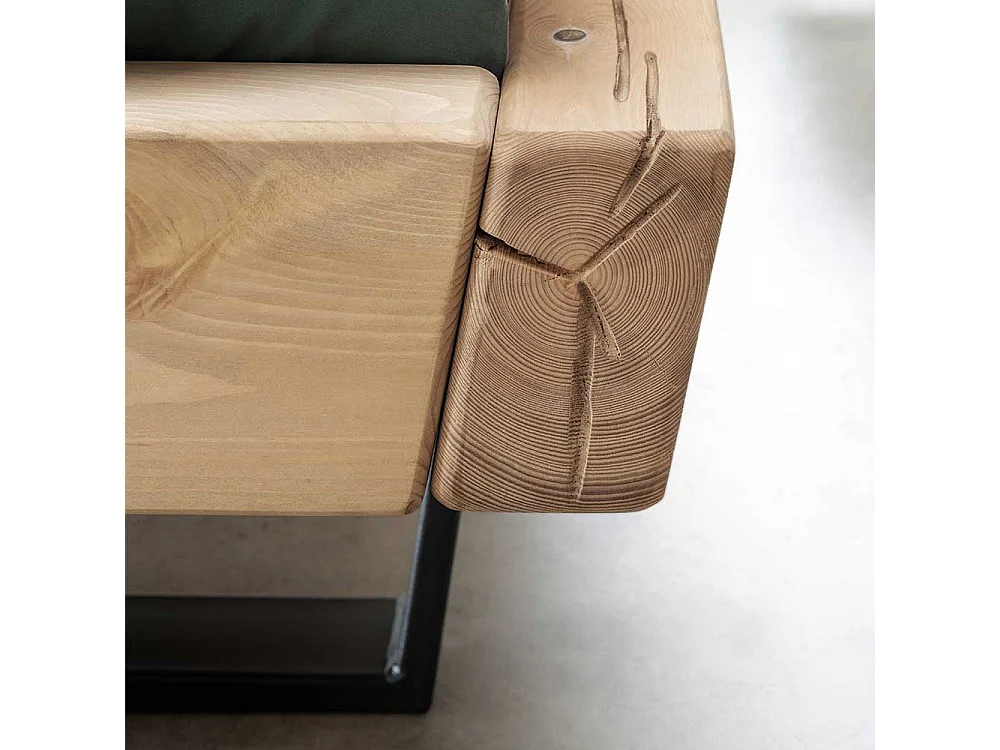 Factory Massivholz Bett aus Kiefer und Metall Bügelgestell