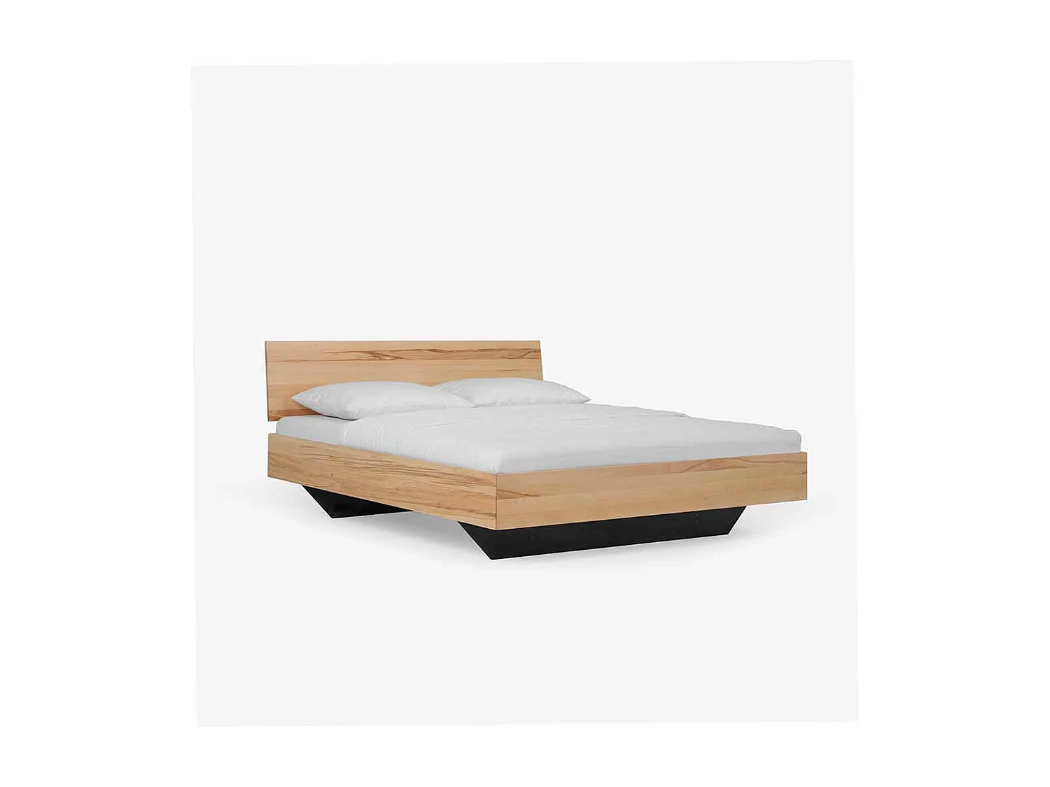 Bett aus Kernbuche Massivholz schwebend