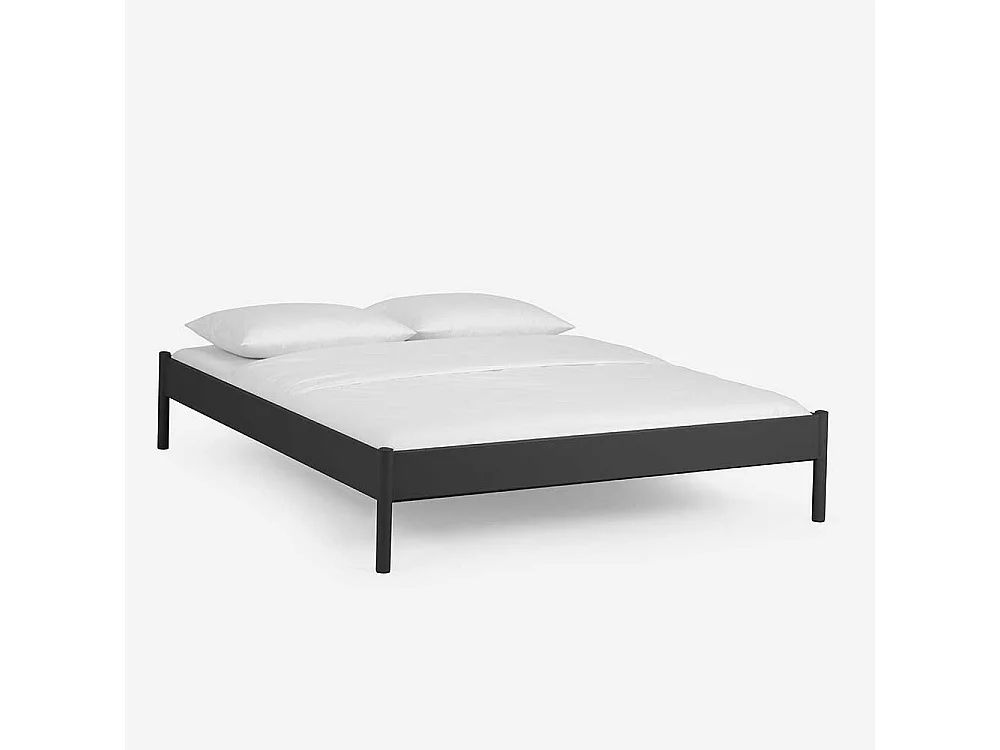 Bett aus Eisen Schwarz ohne Kopfteil (dreiteilig)