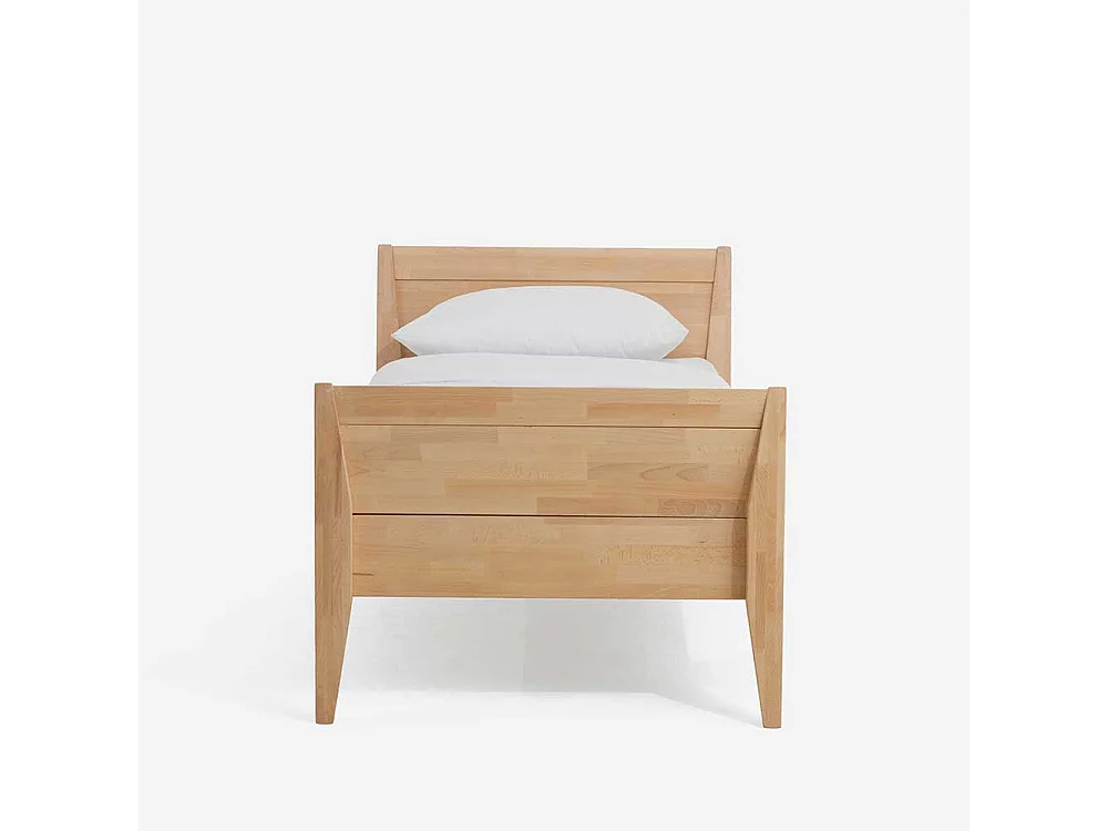Einzelbett aus Buche Massivholz mit Überlänge