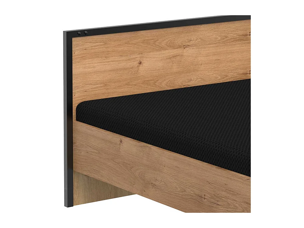 Doppel Bett im Industriestil Made in Germany 94 cm Kopfteil