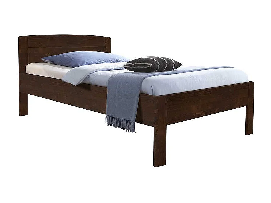 Komfortbett in Braun Buche Massivholz