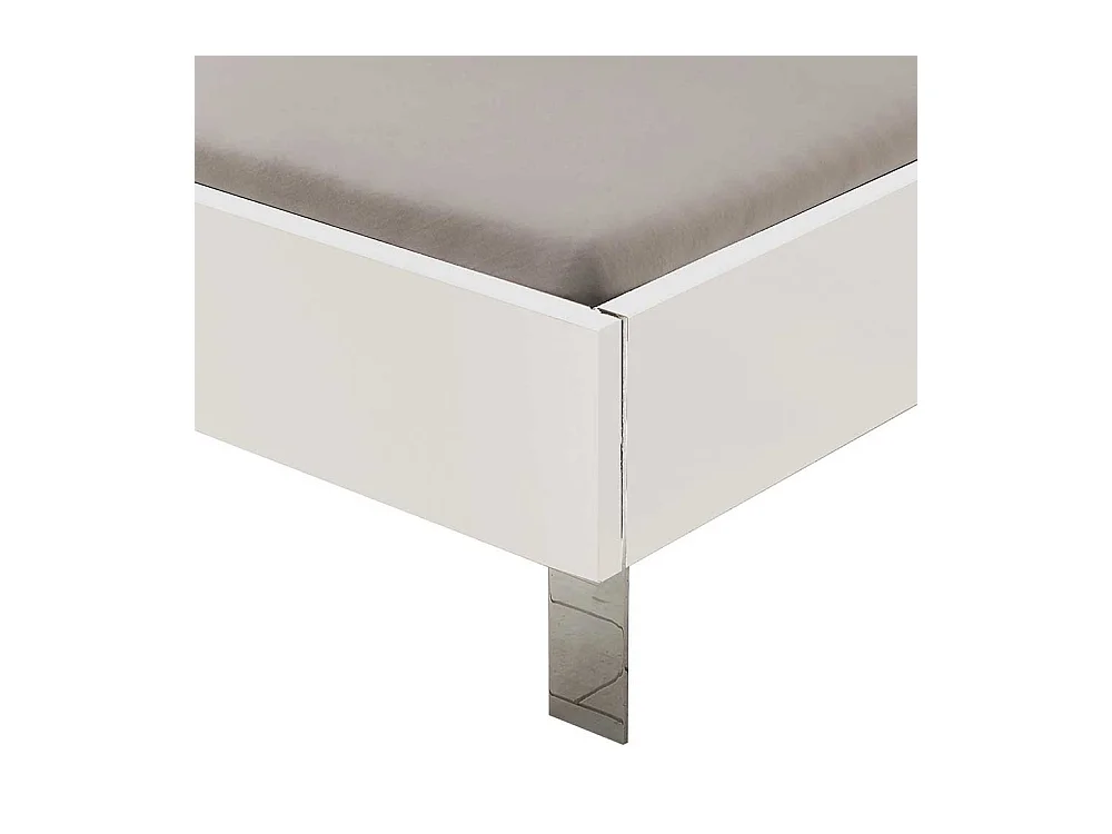 Großes Bett in modernem Design Weiß und Dunkelgrau