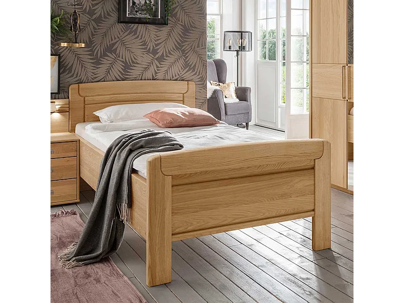 Komfortbett aus Eiche teilmassiv Made in Germany