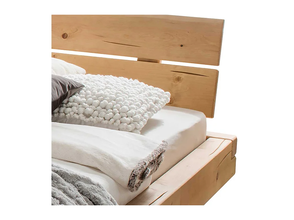 Holzdoppelbett Balken Gestell Fichte Massivholz