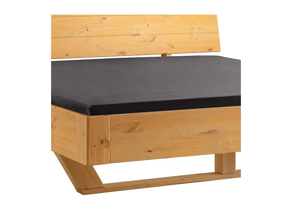 Doppelbett Massivholzbett auf Kufen in Kiefer Laugenfarben