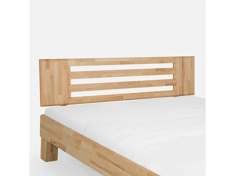 Ehebett mit Nachtkommoden Kernbuche massiv (dreiteilig)