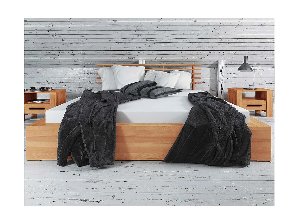 Futonbett aus Kernbuche massiv geölt modern