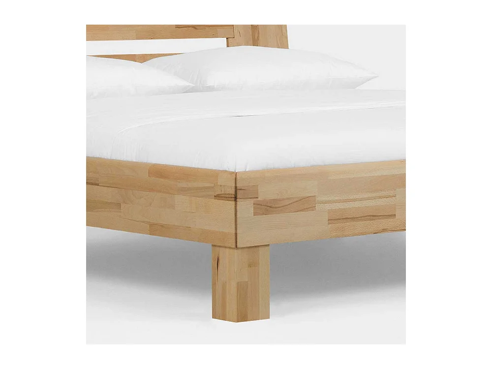 Ehebett mit Nachtkommoden Kernbuche massiv (dreiteilig)