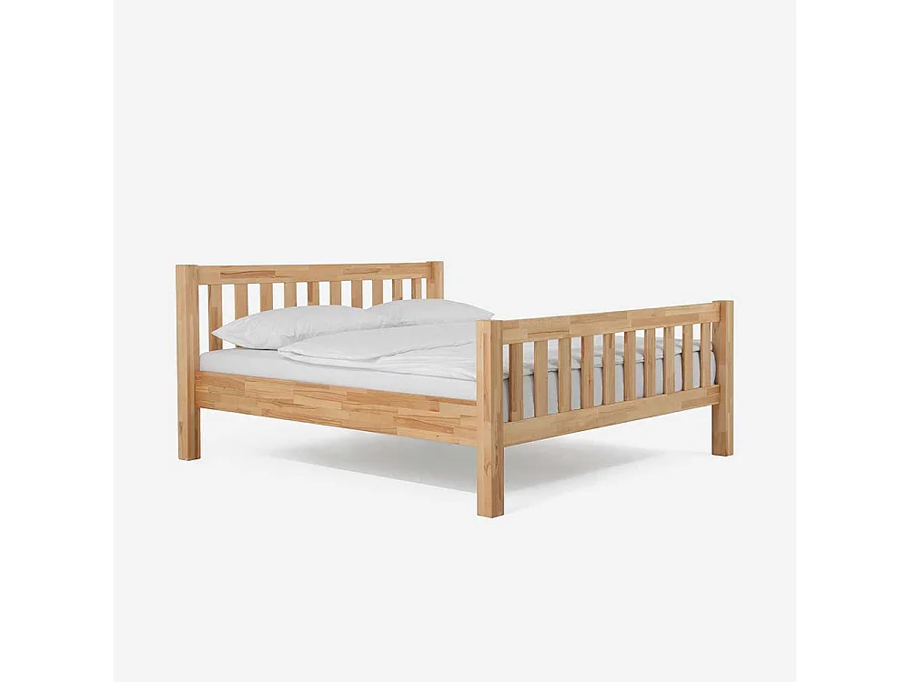 Bett aus Kernbuche massiv natur geölt