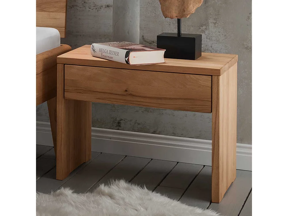 Kernbuche Massivbett mit Nachtkonsolen Oberfläche geölt (dreiteilig)