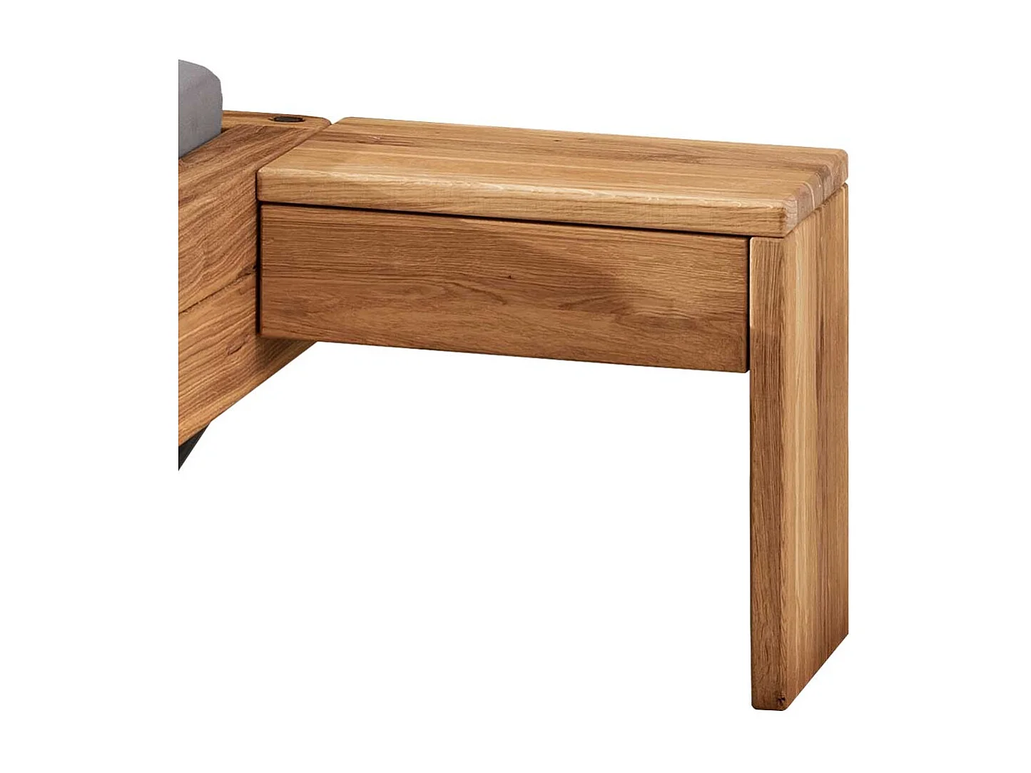 Naturholzbetten Doppelbetten in Wildeichefarben und Anthrazit