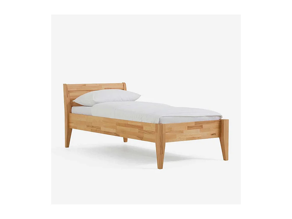 Bett für eine Person Kernbuche Massivholz