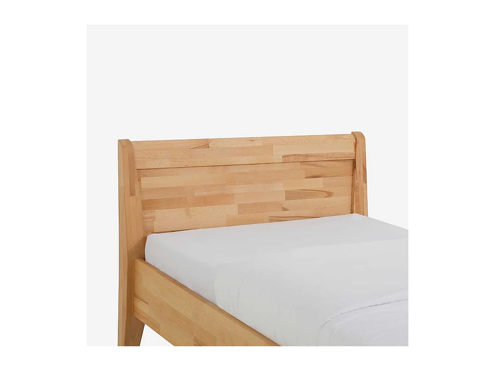 Bett für eine Person Kernbuche Massivholz