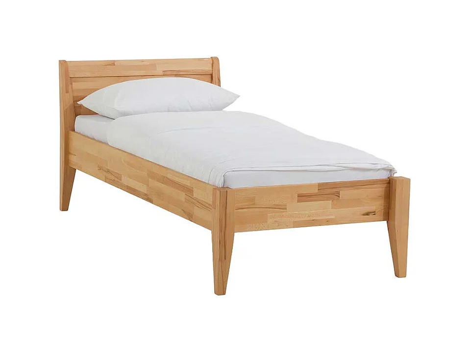 Bett für eine Person Kernbuche Massivholz