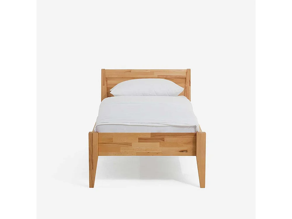 Bett für eine Person Kernbuche Massivholz