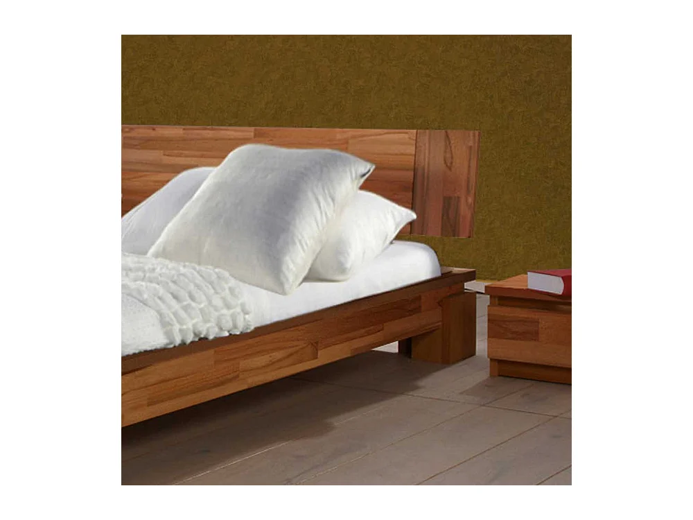Futonbett aus Kernbuche Massivholz mit Kopfteil