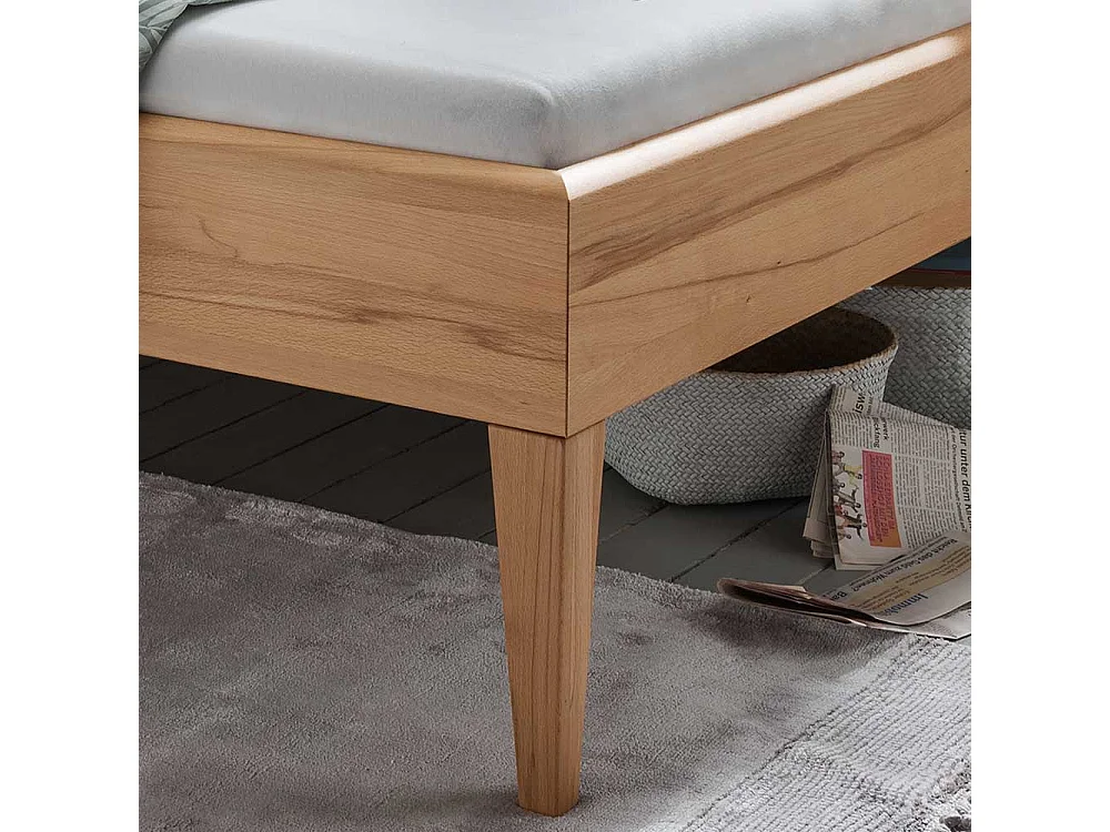 Kernbuche Doppelbett aus Massivholz 45 cm Einstiegshöhe