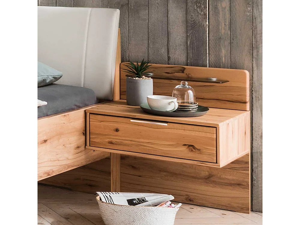 Doppelbett in Kernbuchefarben Made in Germany (dreiteilig)