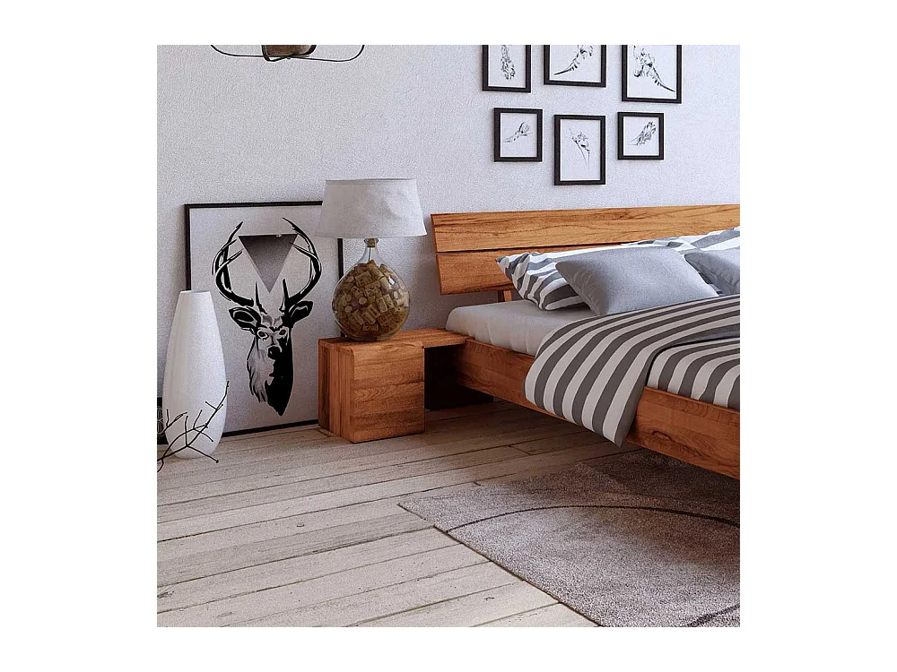 Futonbett aus Kernbuche Massivholz modern