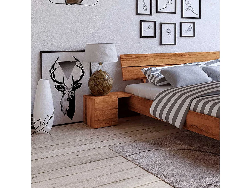 Futonbett aus Kernbuche Massivholz modern