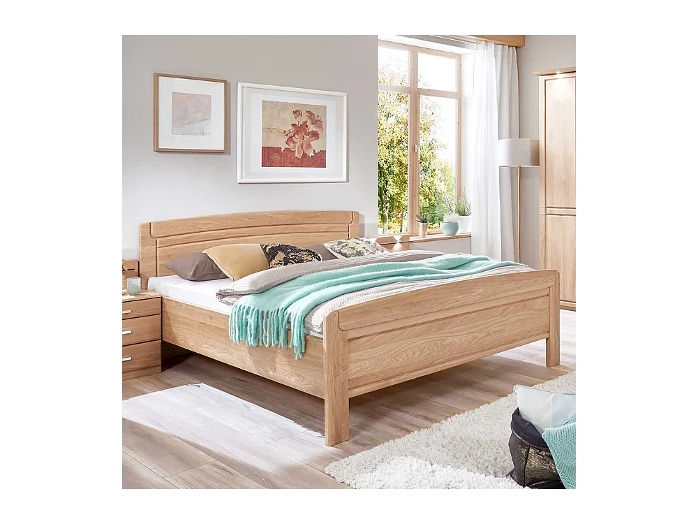 Doppelbett aus Eiche teilmassiv 180x190 cm