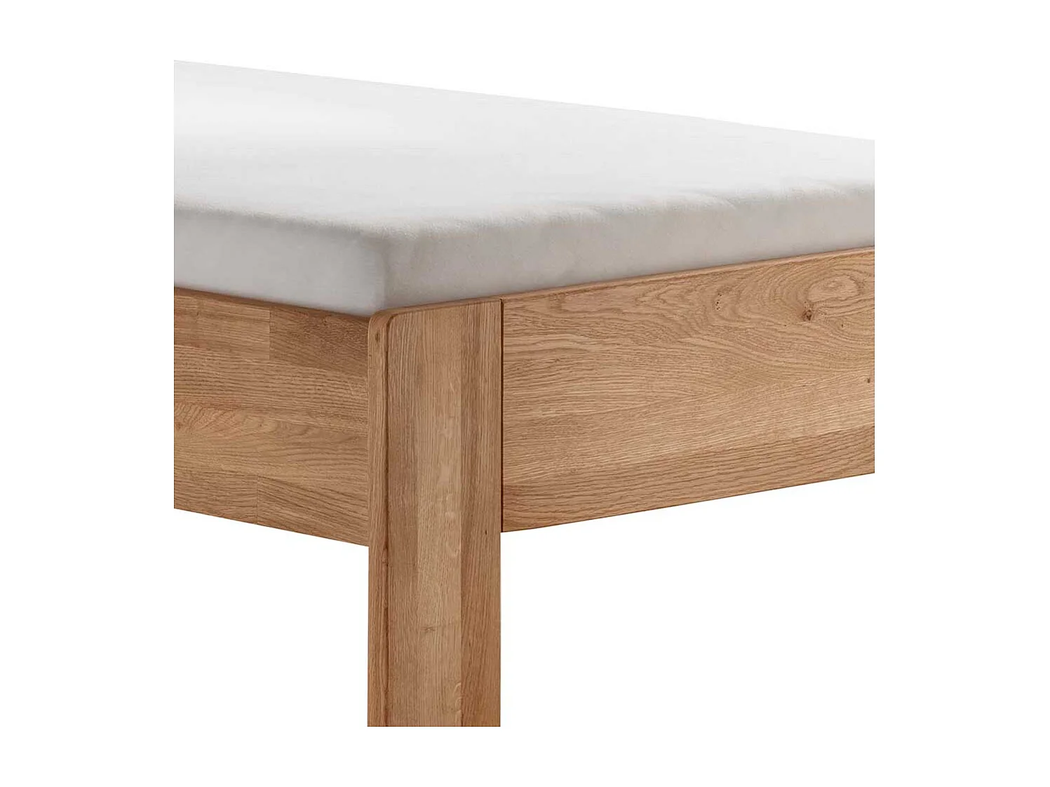 Einzelbett Massivholzbett aus Wildeiche Massivholz im Landhausstil