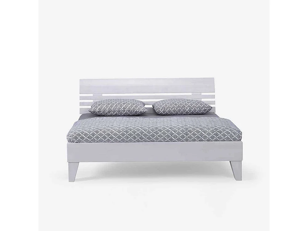 Holzbett in Weiß Buche massiv