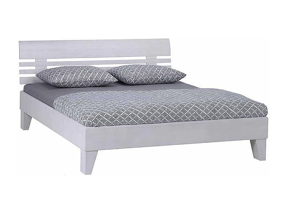 Holzbett in Weiß Buche massiv