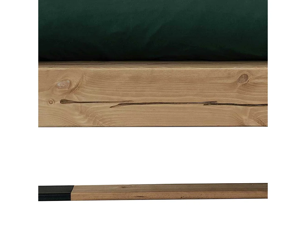 Factory Massivholz Bett aus Kiefer und Metall Bügelgestell