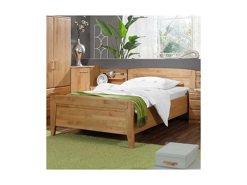 Holzbett aus Erle Teilmassiv ohne Matratze