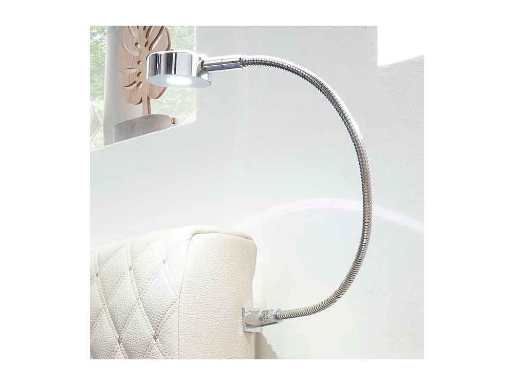 Doppelbett in Beige und Eiche Bianco LED Beleuchtung (dreiteilig)