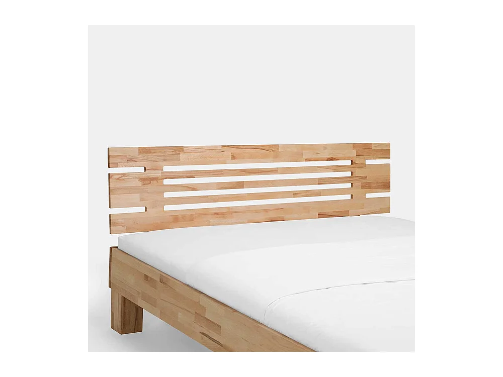 Bett mit 2 Nachtkonsolen Kernbuche Massivholz (dreiteilig)