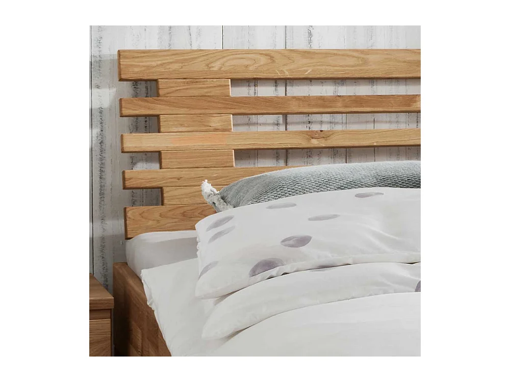 Massivholz Bett 45 cm Einstiegshöhe Wildeiche geölt