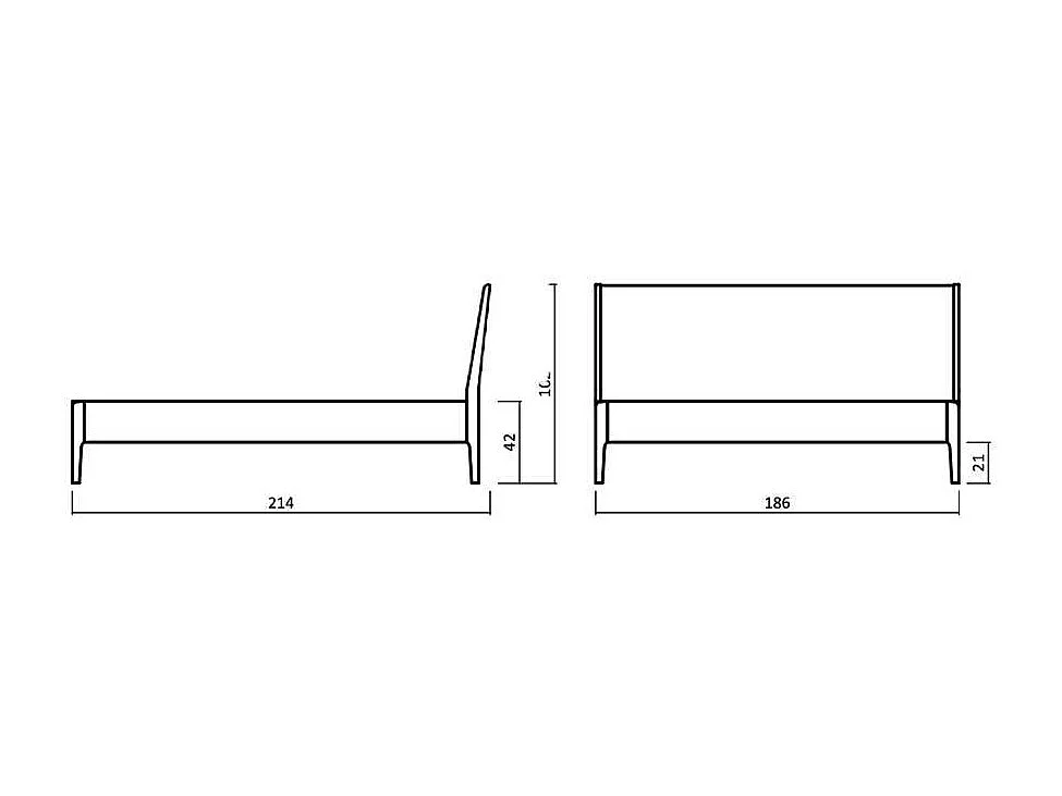 Bettgestell mit Polster Kopfteil in Wildeiche Honigfarben Massivholz