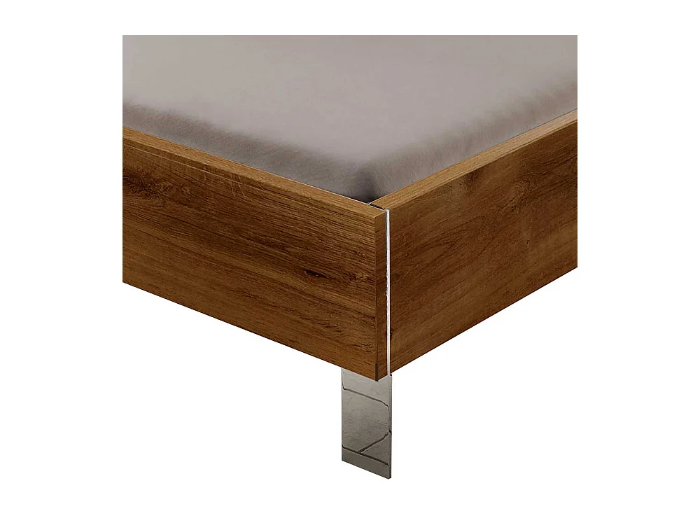 Bett in Holzoptik Plankeneiche in modernem Design Made in Germany