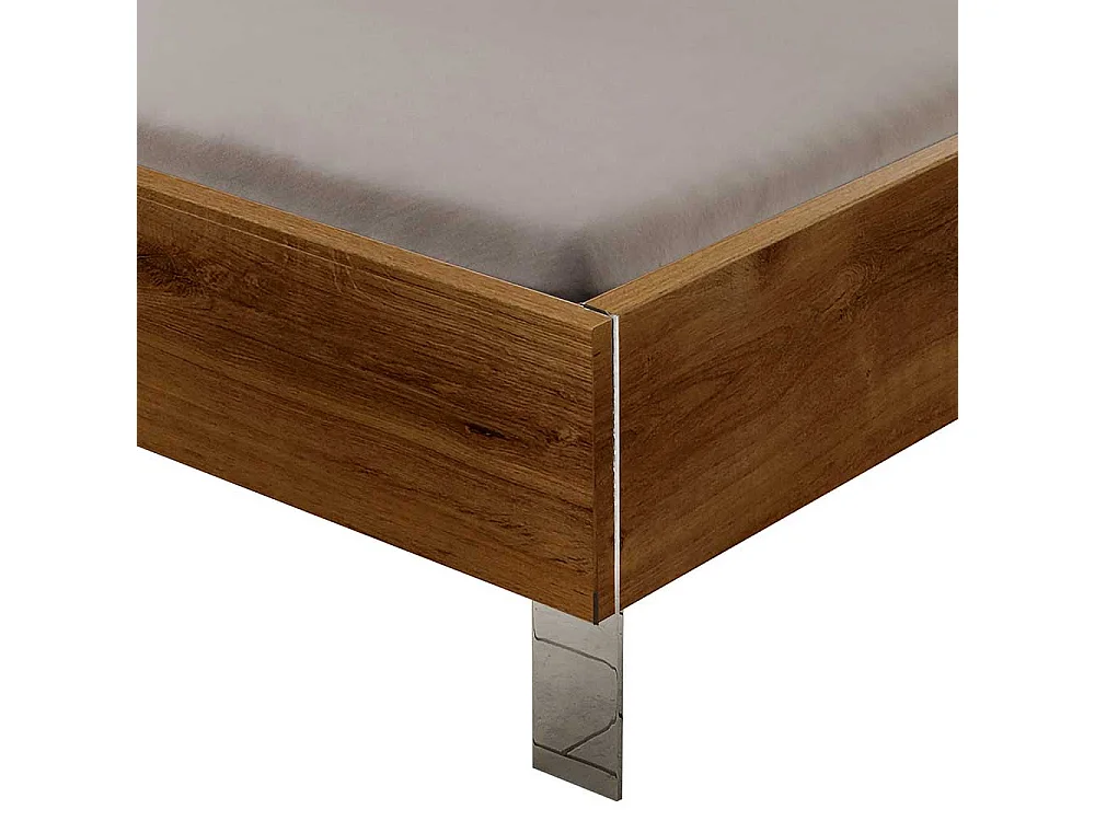 Bett in Holzoptik Plankeneiche in modernem Design Made in Germany