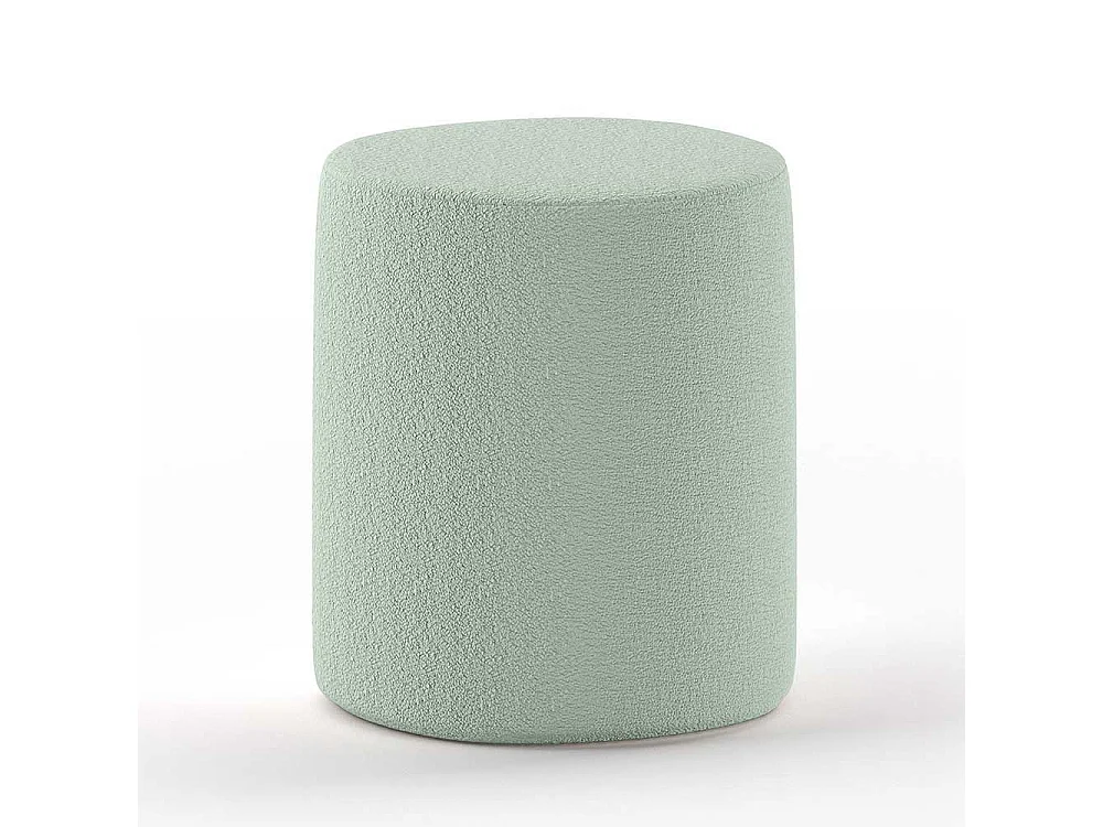 Franzoesisches Bett grün aus Boucle Stoff Skandi Design