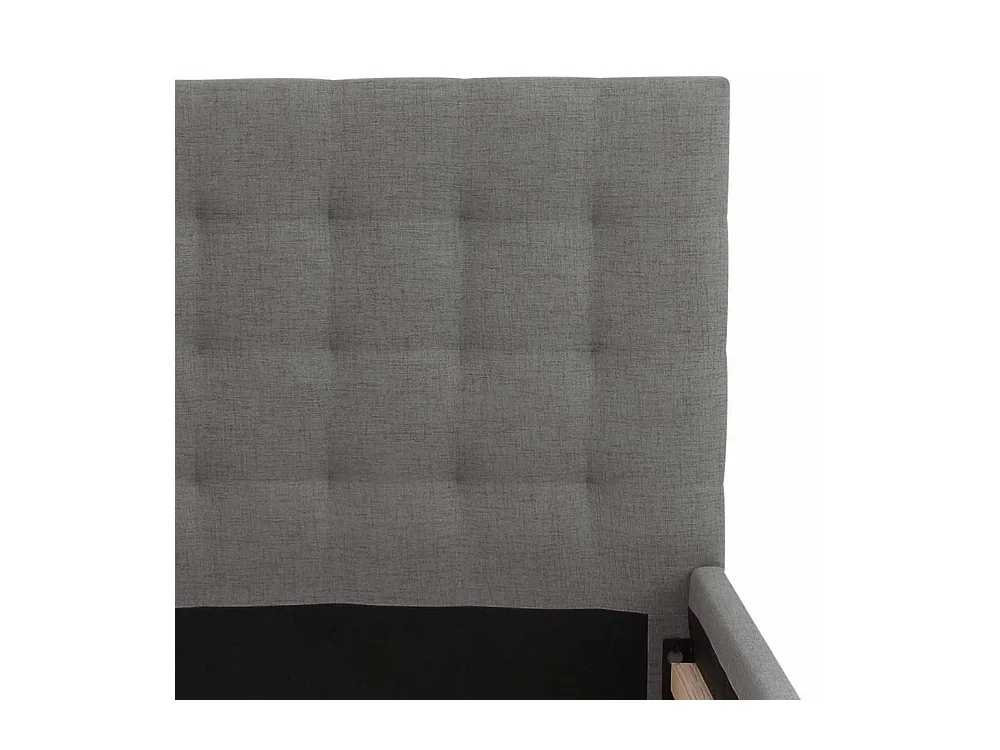 Polsterbett in Grau Webstoff modern
