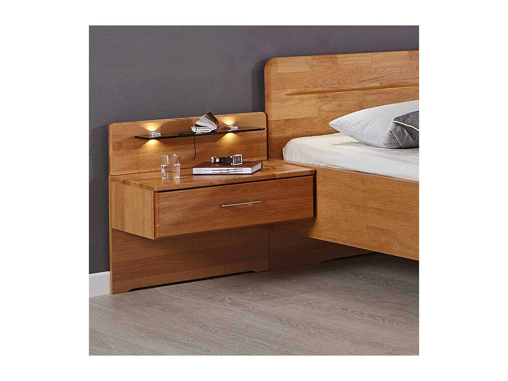 Ehebett aus Erle Nachtkonsolen (dreiteilig)
