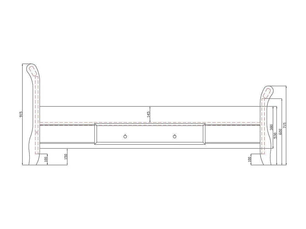 Doppelbett aus Kiefer Massivholz Landhaus