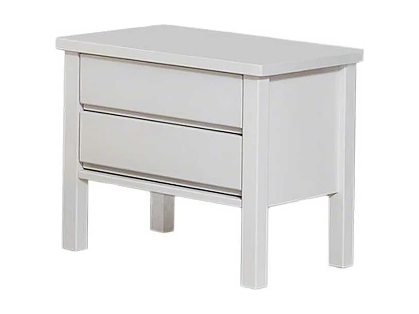 Komfortbett in Weiß Buche massiv Nachttisch (zweiteilig)