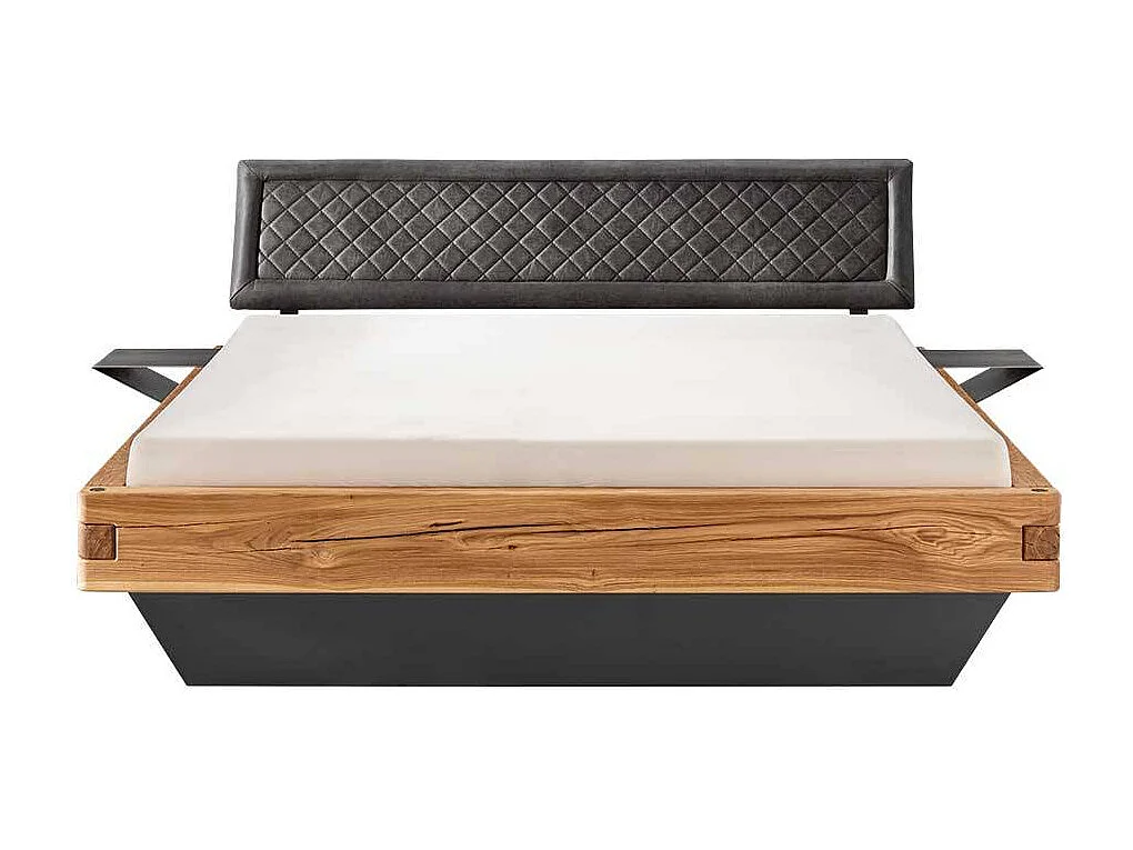 Naturholzbetten Massiv im Industry und Loft Stil 45 cm Einstiegshöhe