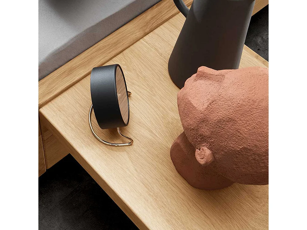 Luxus Doppelbett aus Wildeiche Massivholz Industry und Loft Stil (dreiteilig)