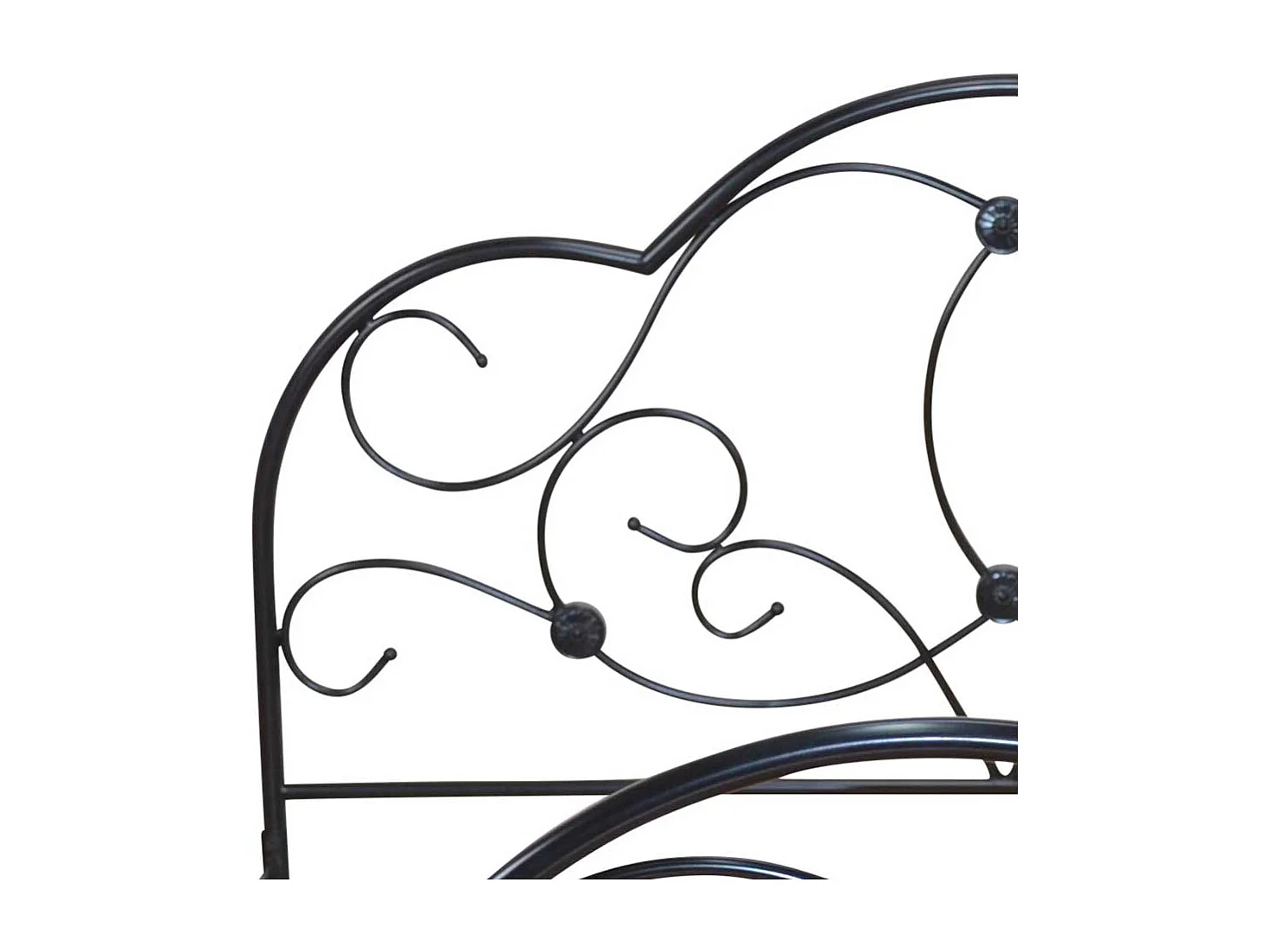 Metallbett in Schwarz Romantisches Design