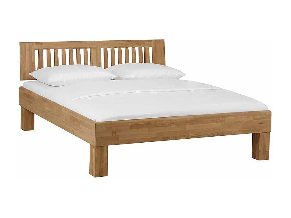 Bett aus Wildeiche Massivholz mit überlänge