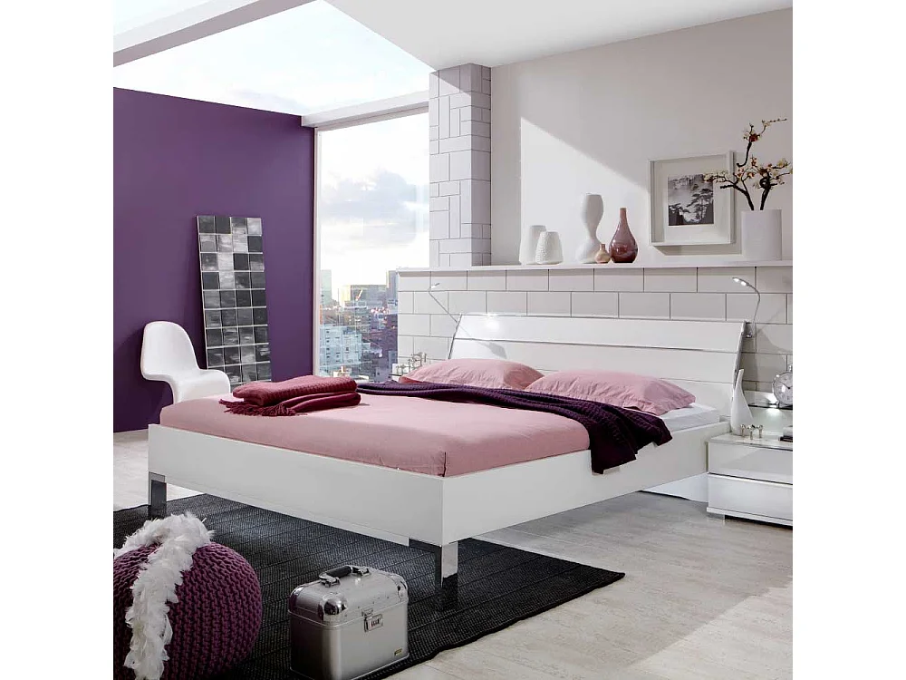 Design Bett in Weiß Made in Germany