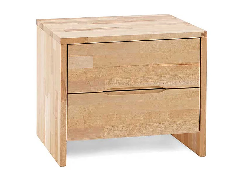 Einzelbett aus Kernbuche Massivholz modern (zweiteilig)