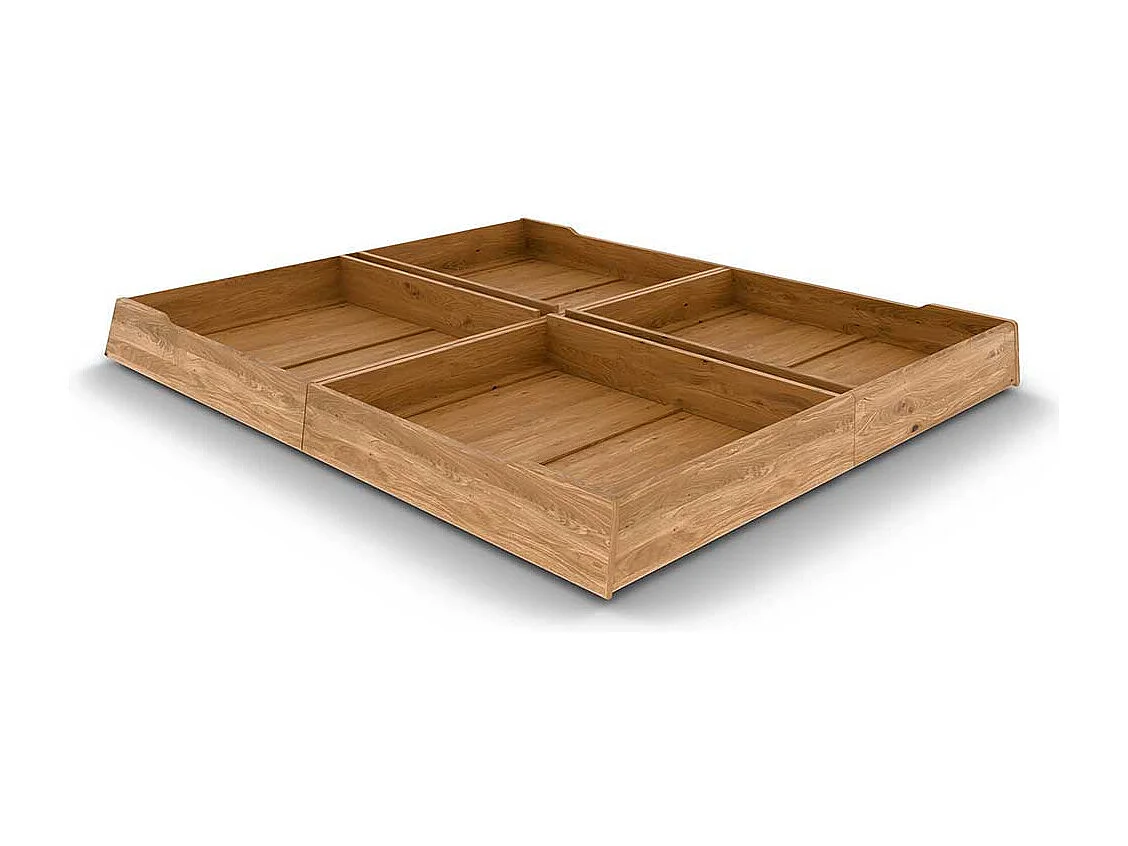 Massivholzbett geölt durchgehende Lamelle